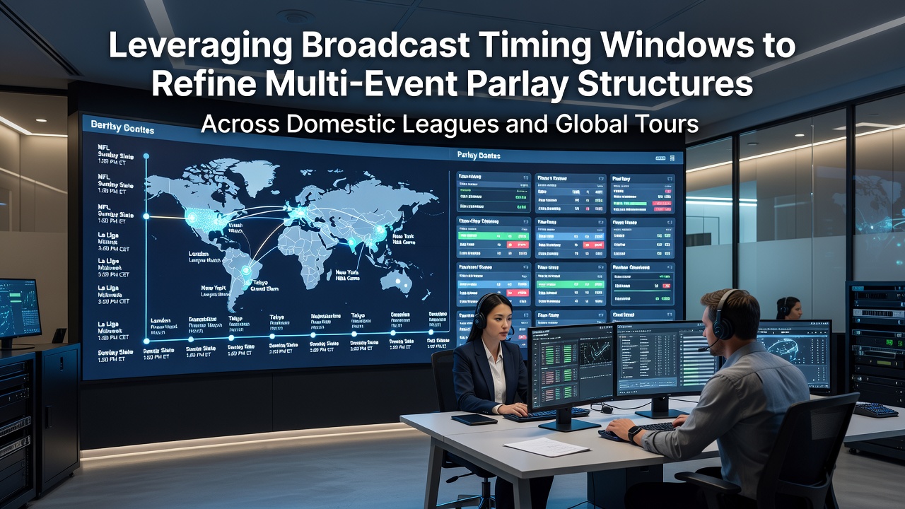 Broadcast timing windows overlaid on soccer and tennis schedules for multi-event analysis