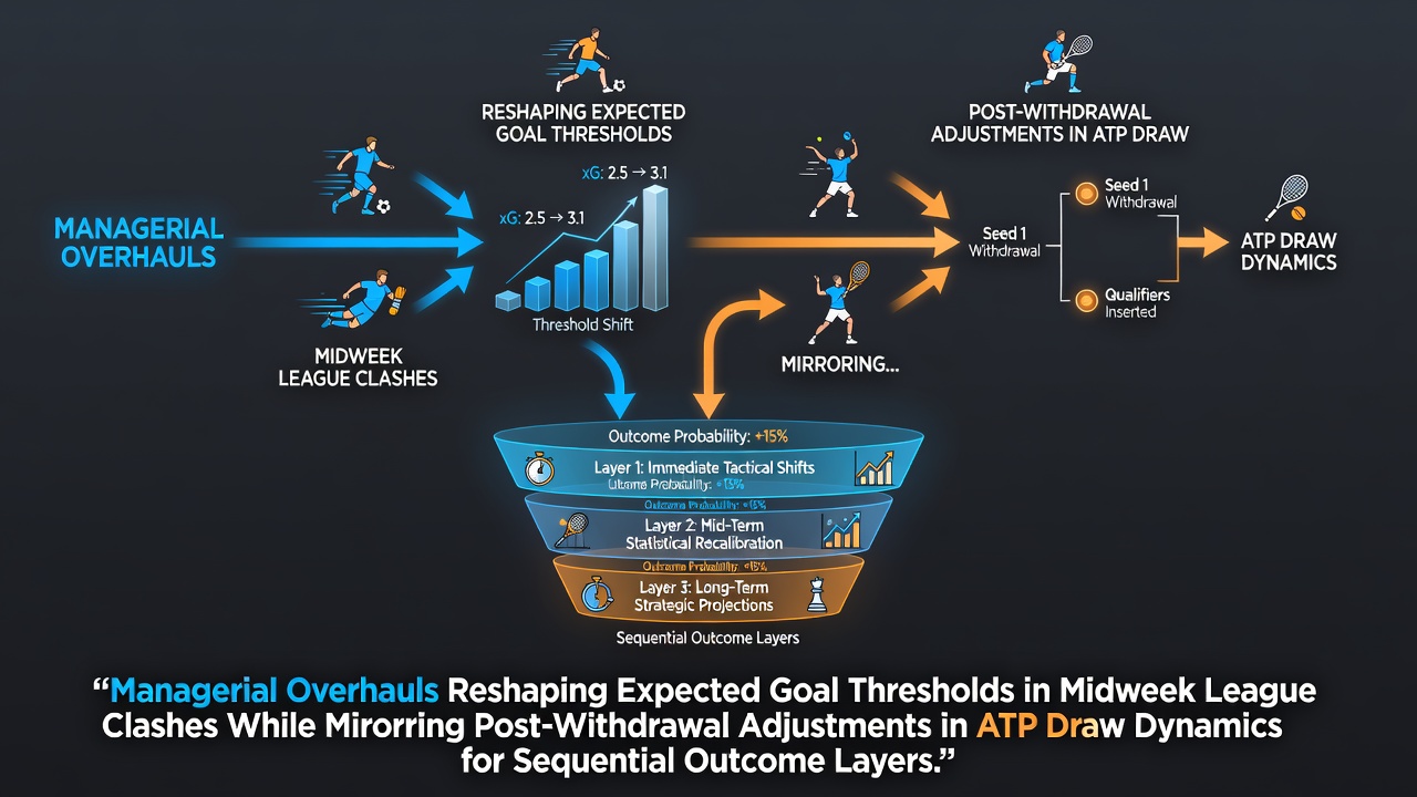 Managerial changes influencing expected goal models during midweek soccer fixtures alongside ATP draw adjustments