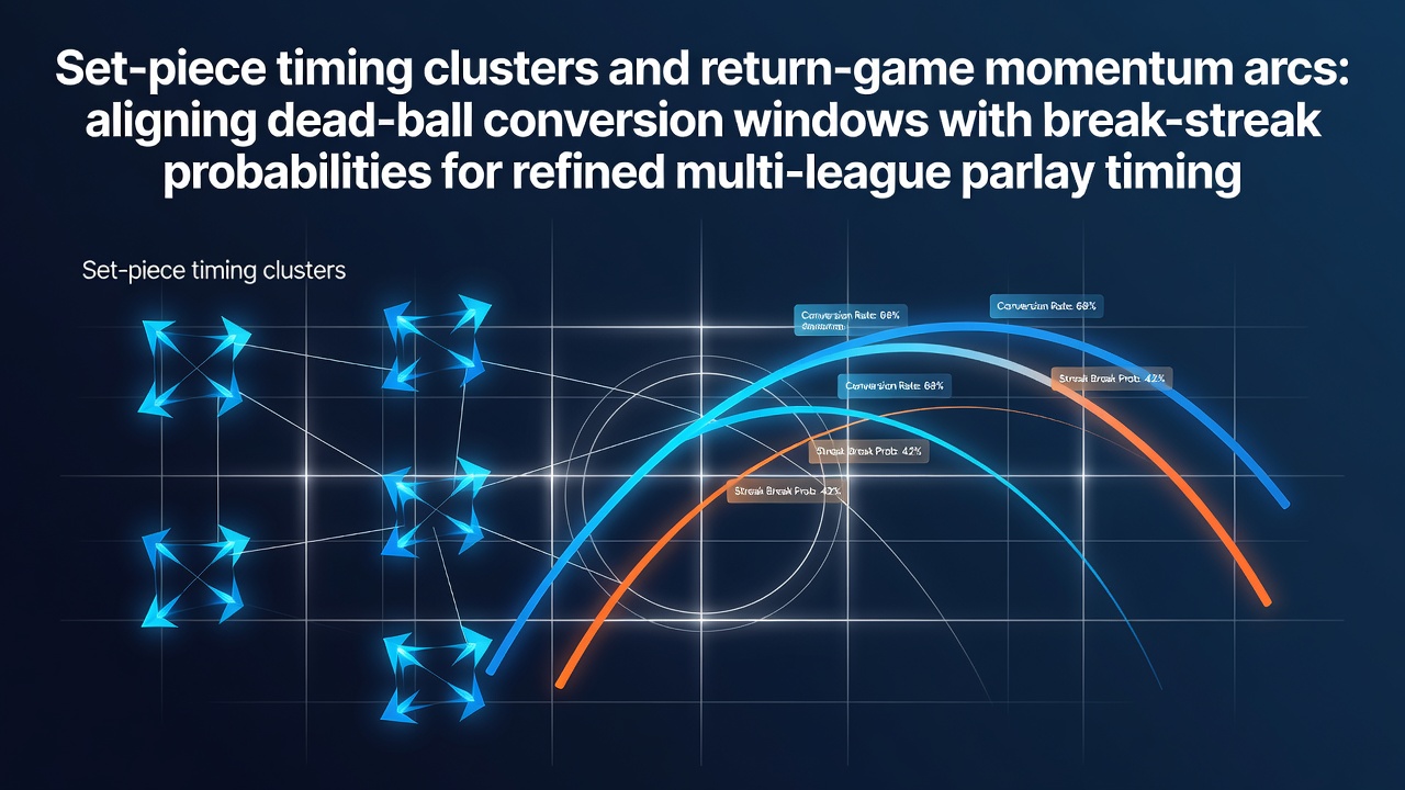 Data visualization showing set-piece timing clusters aligned with tennis return momentum arcs across multiple leagues